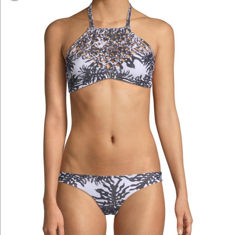 NEW • Mikoh • Lanikai Palm Print Woven Bikini Top